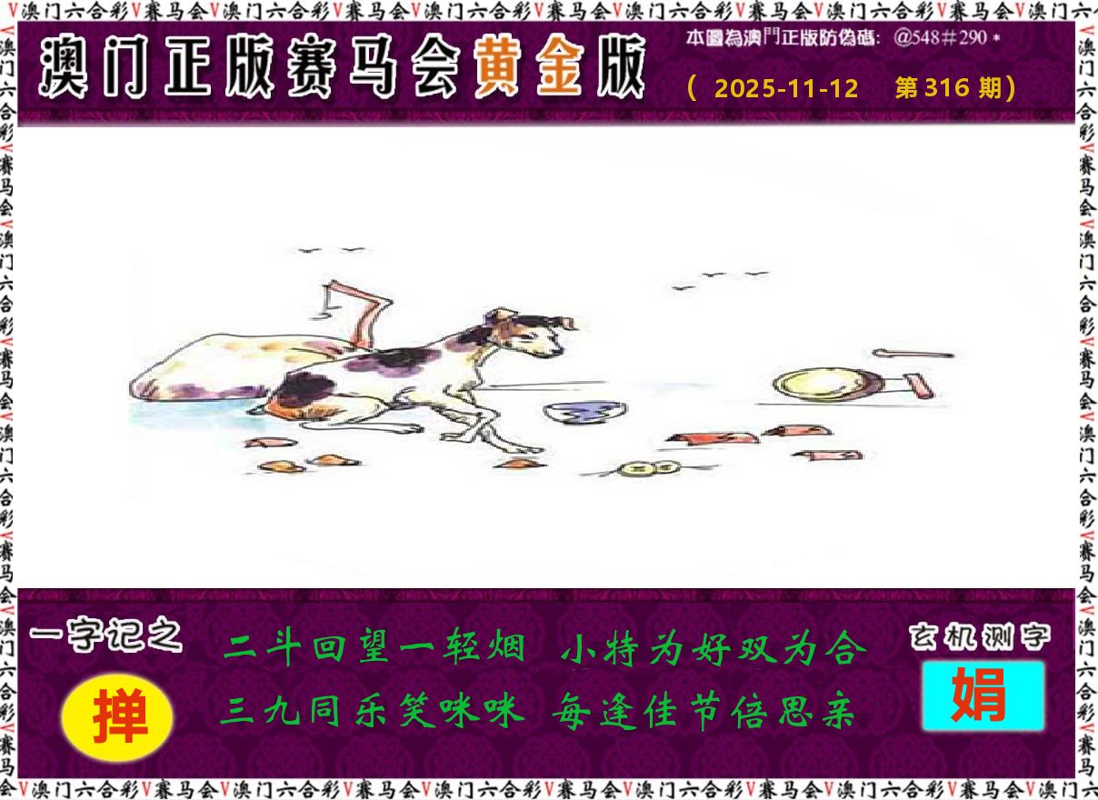 赛马会黄金版 第316期