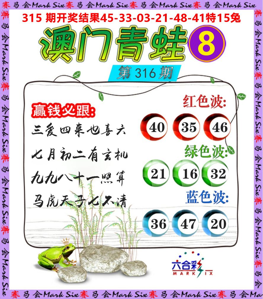 青蛙系列8 第316期