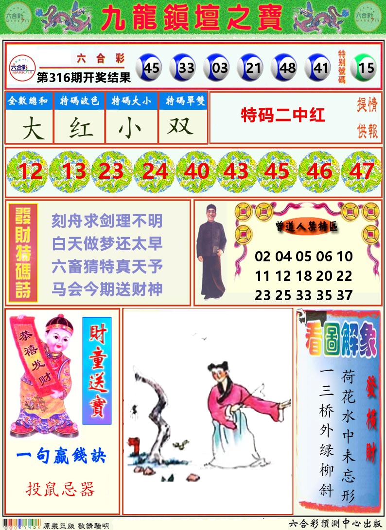 挂牌解特码A 第316期