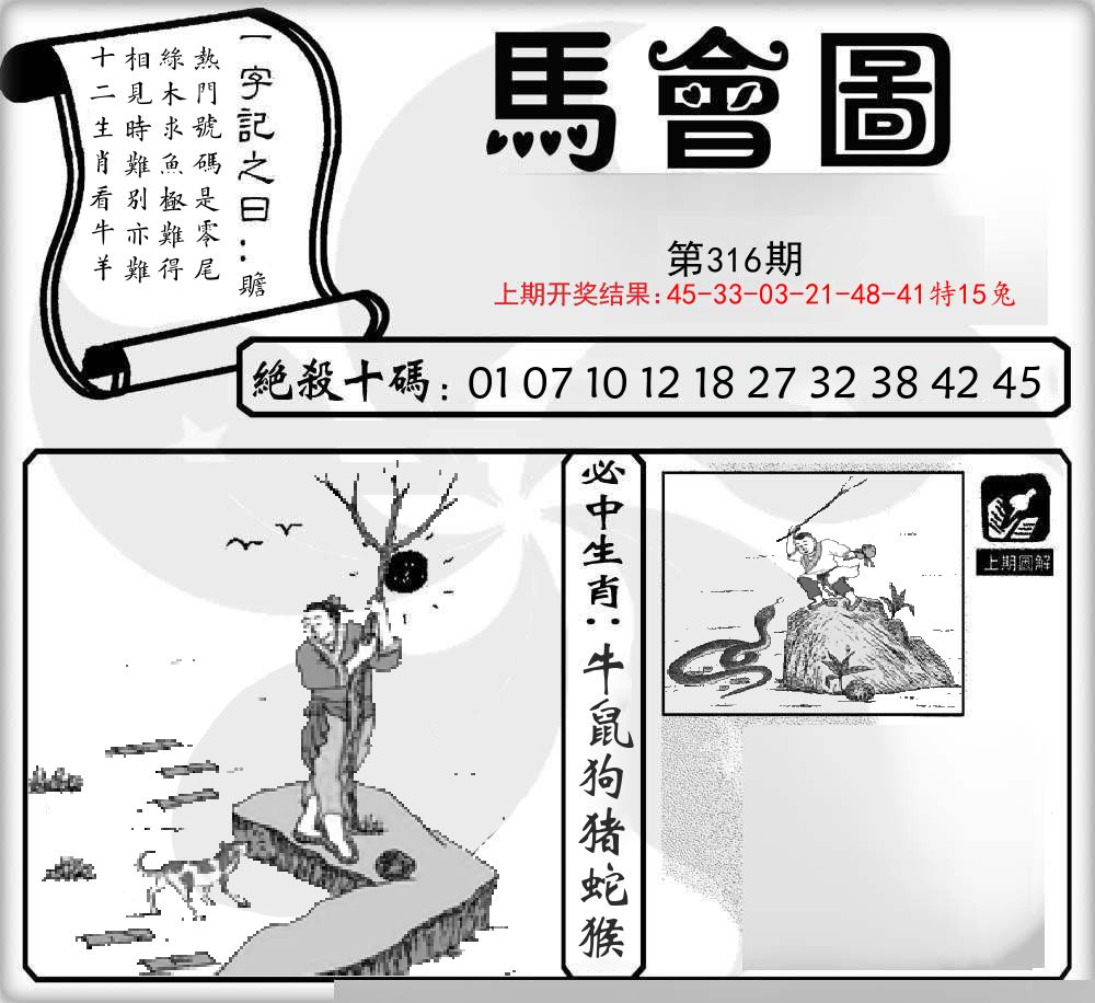 马会图 第316期
