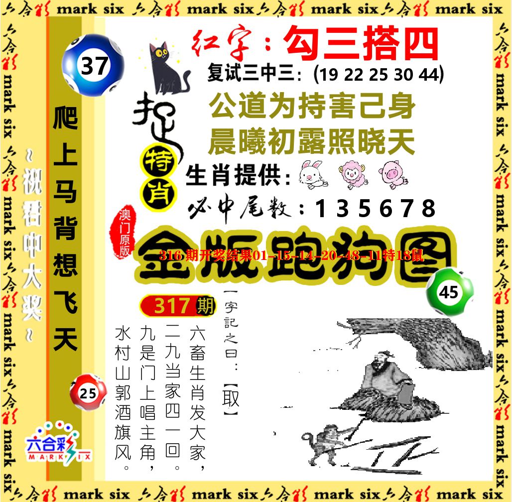 金版跑狗图 第317期
