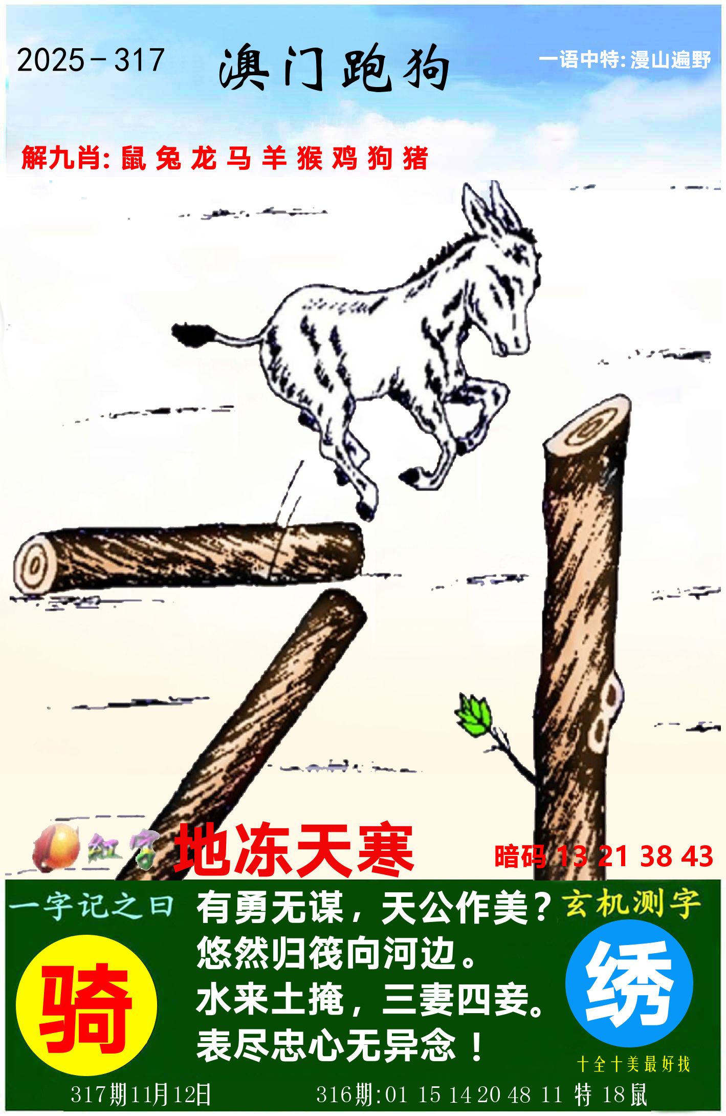 澳门跑狗图 第317期