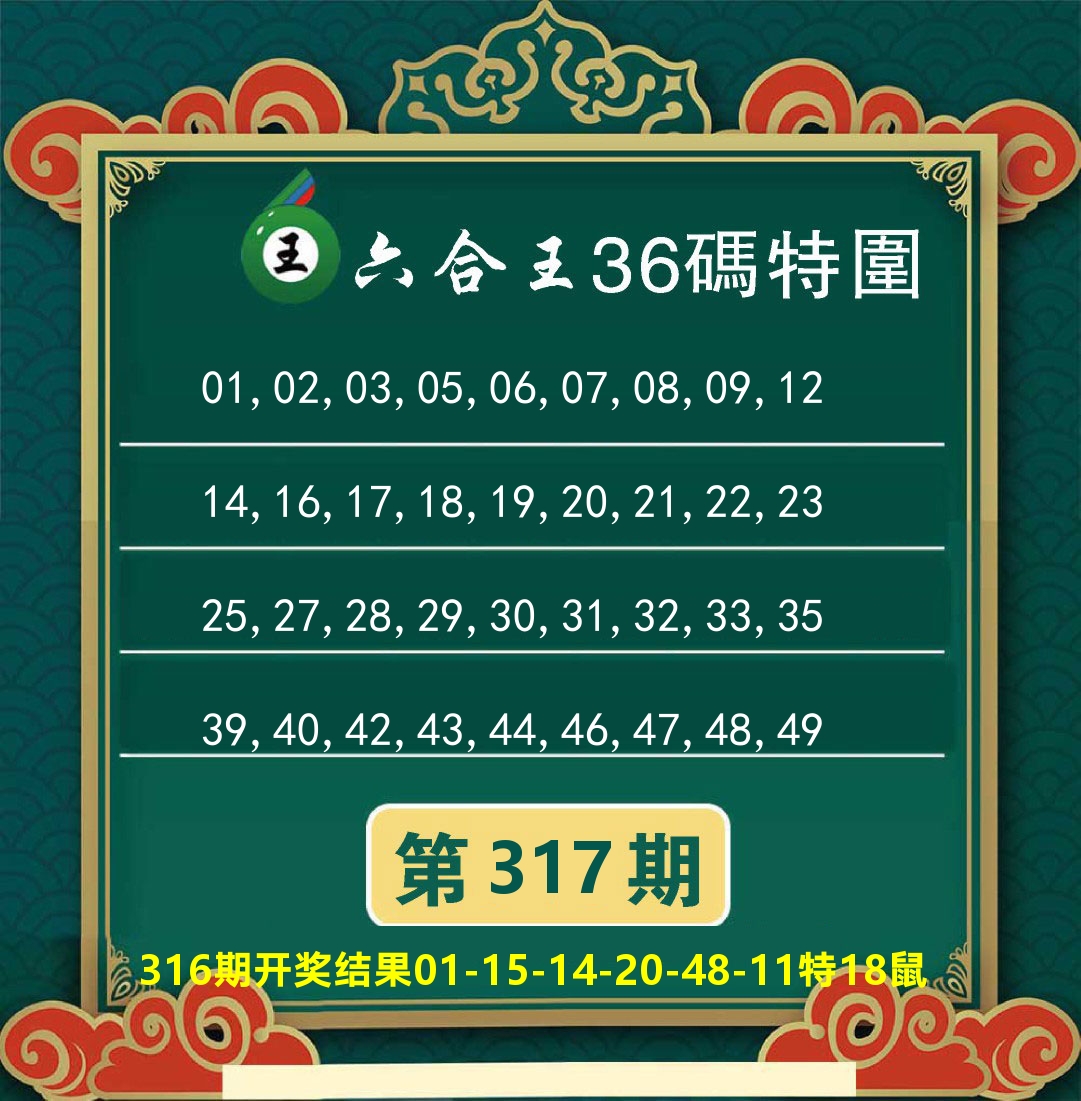 澳门特码王B 第317期