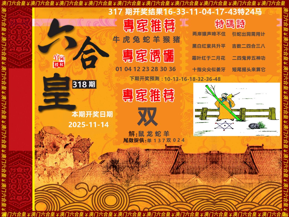 六合皇系列 第318期