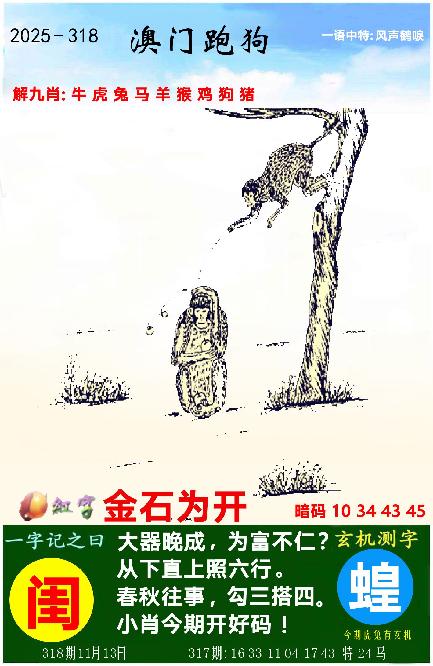 澳门跑狗图 第318期