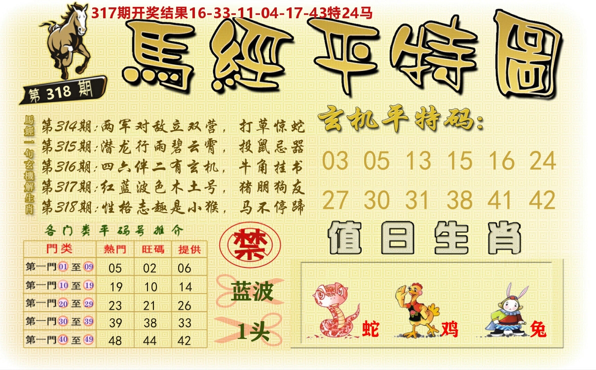 澳门平特图 第318期