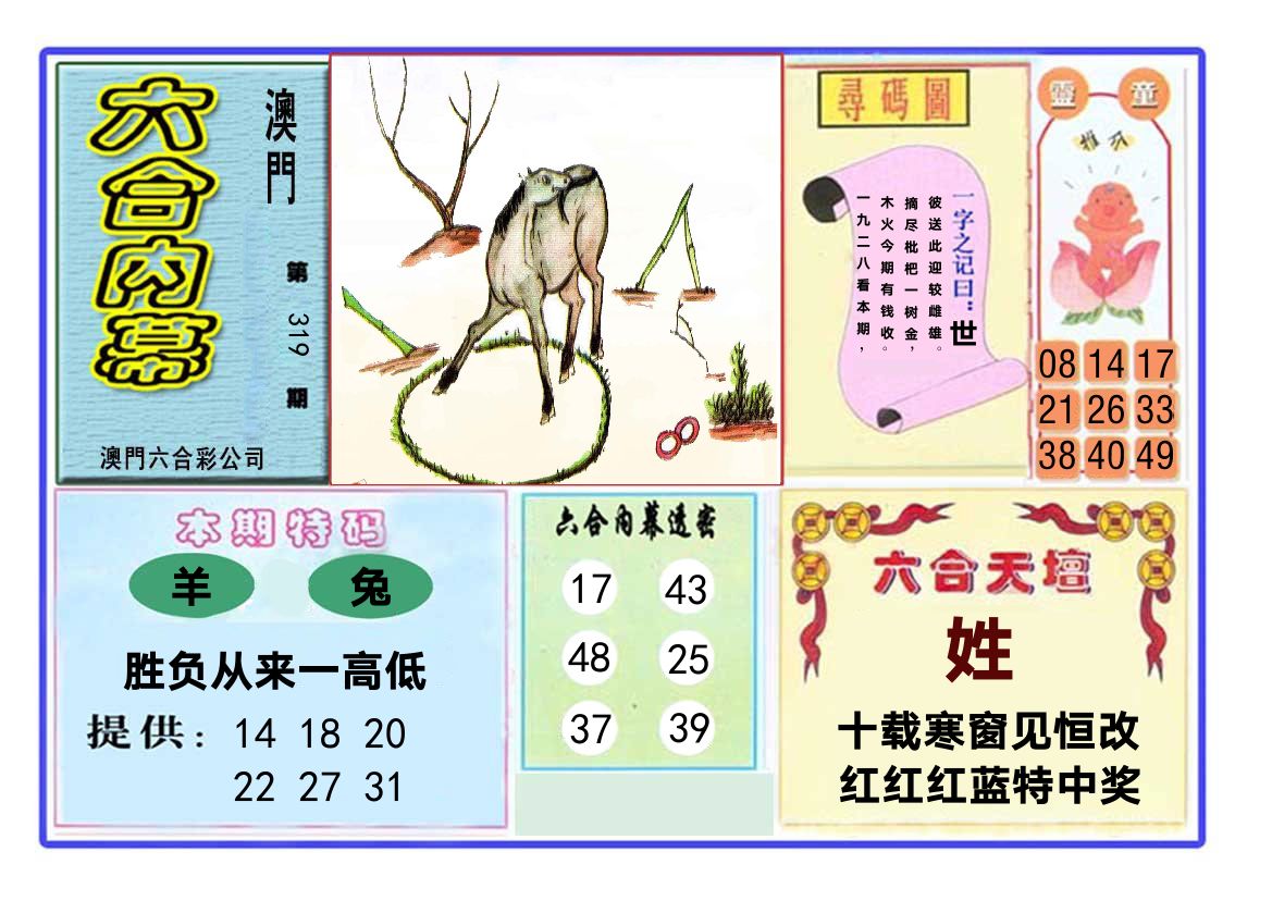 六合内幕 第319期