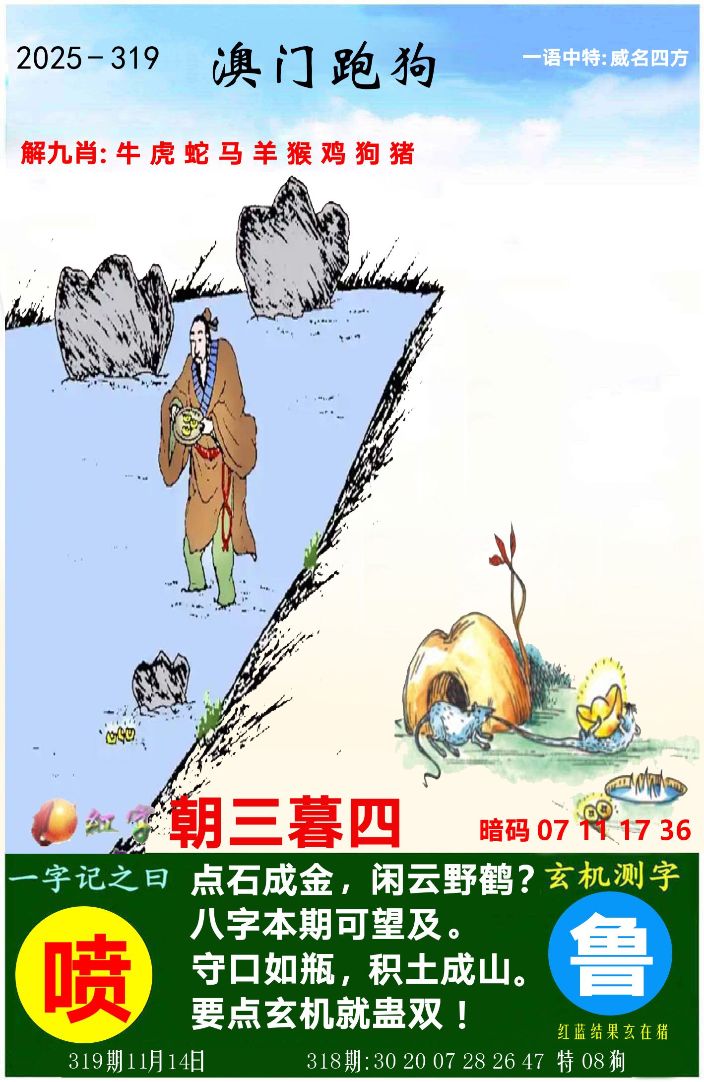 澳门跑狗图 第319期