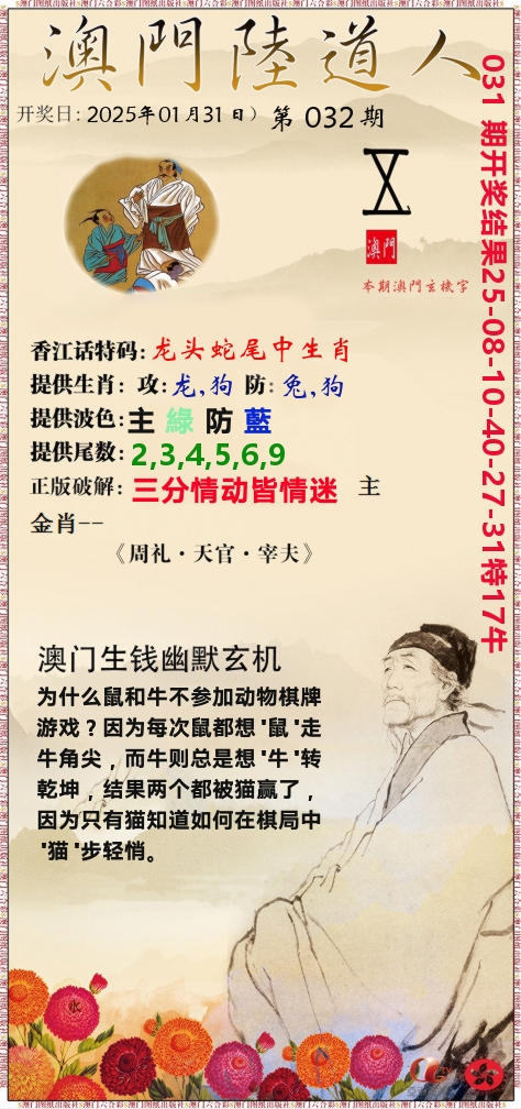 澳门陆道人 第32期