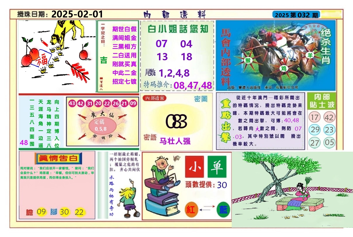 澳门内部透料A 第32期