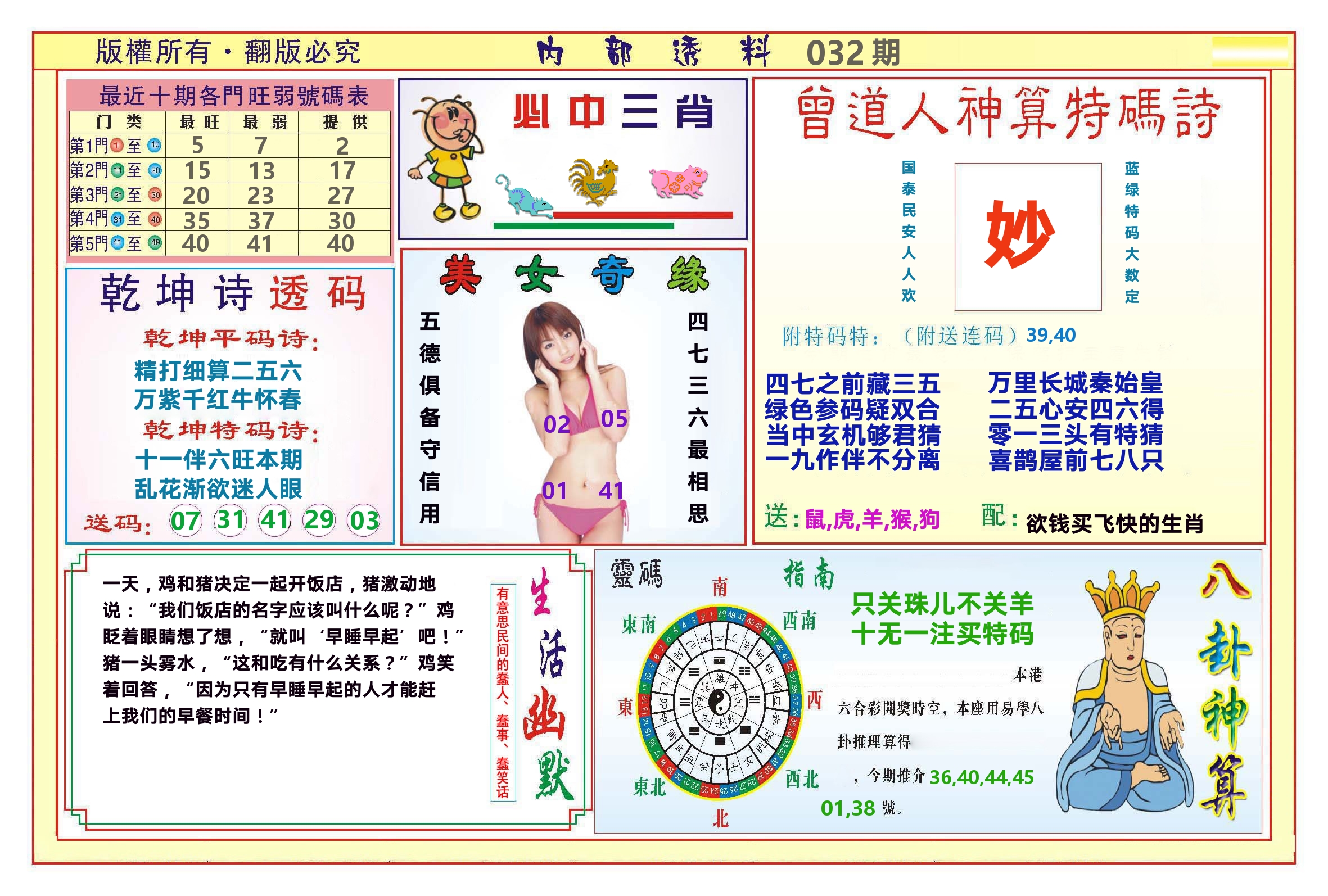 澳门内部透料B 第32期