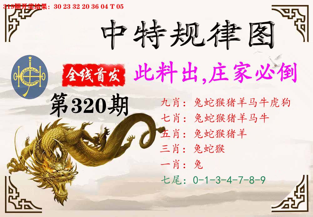中特规律图 第320期