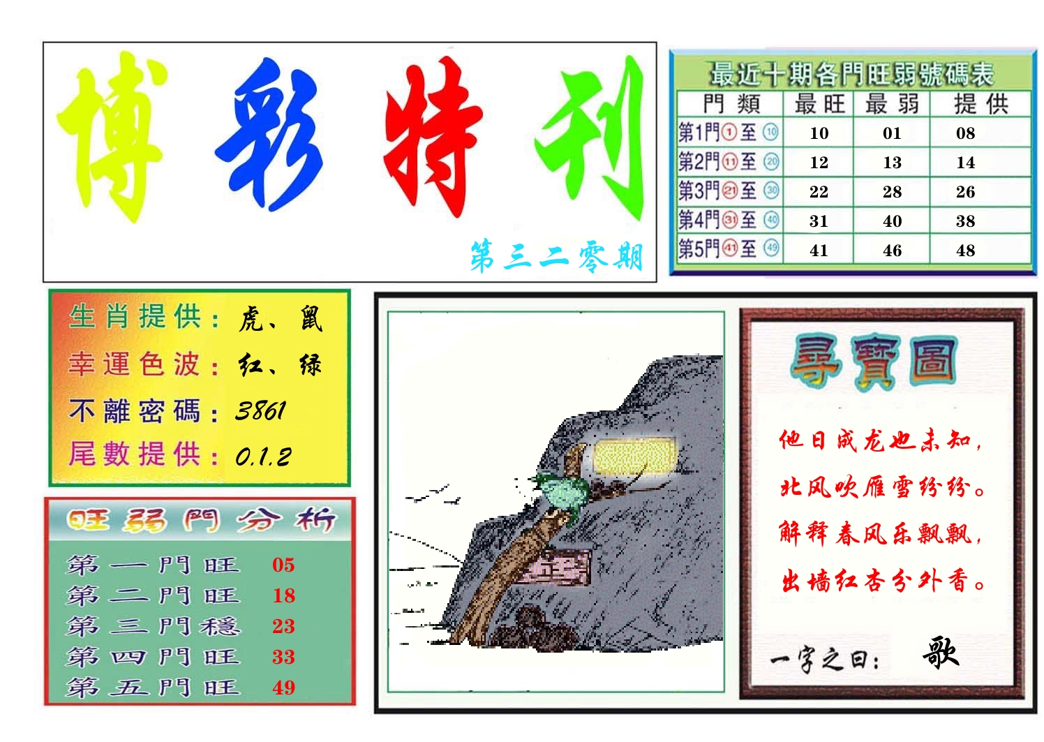 博彩特刊 第321期