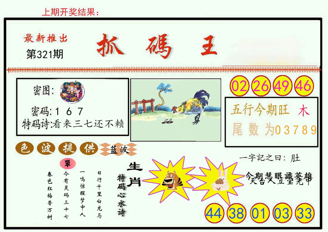 最新抓码王 第321期