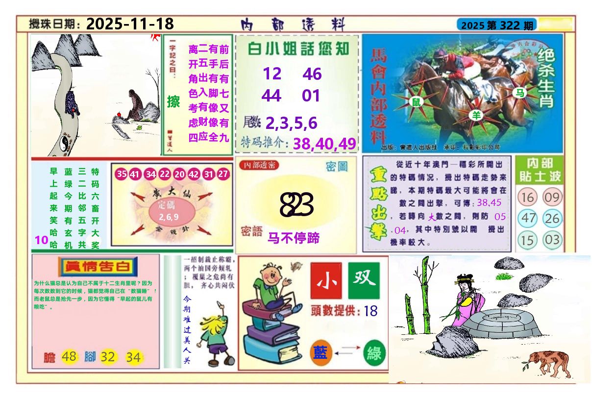 澳门内部透料A 第322期