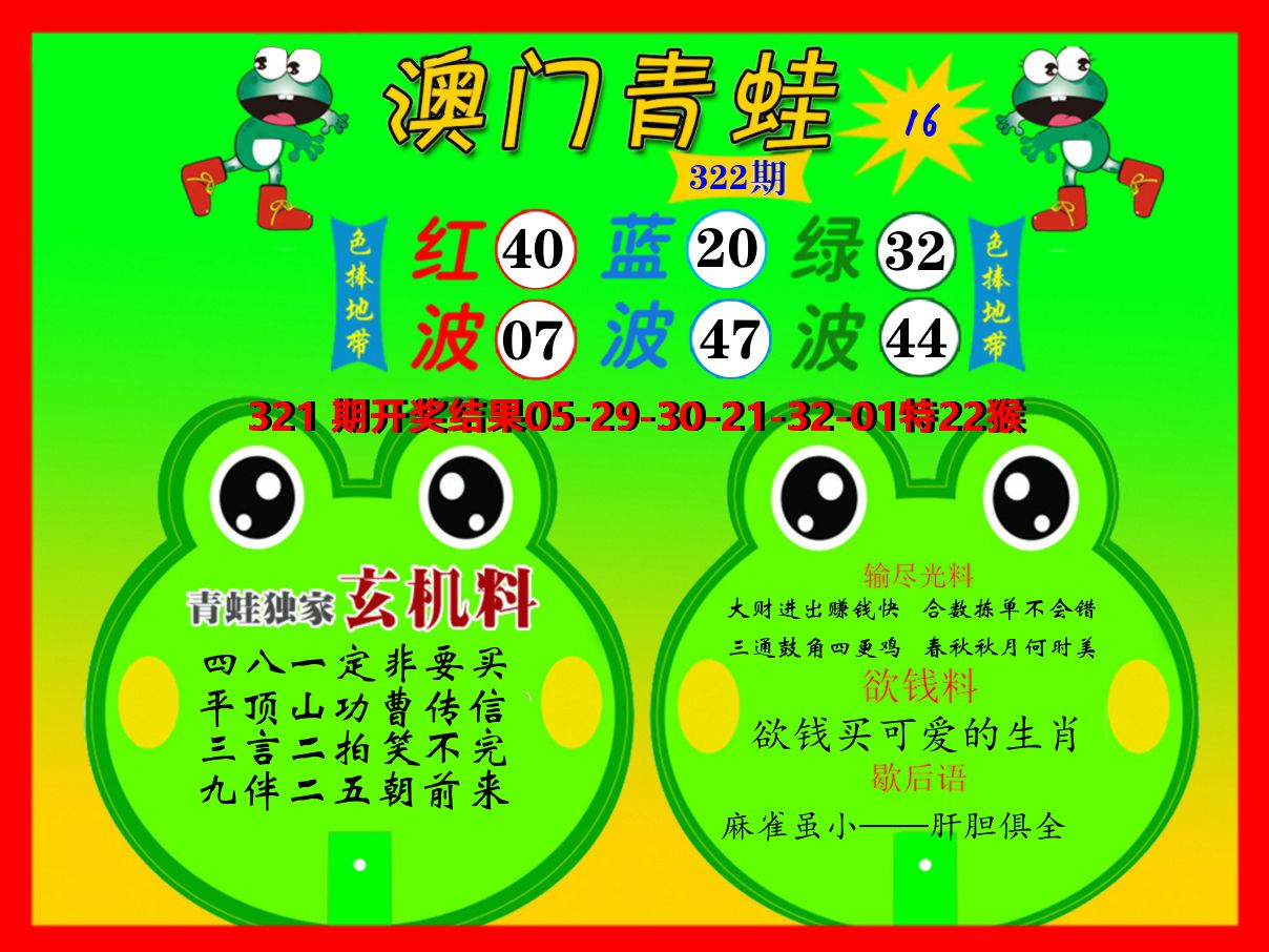 青蛙系列16 第322期