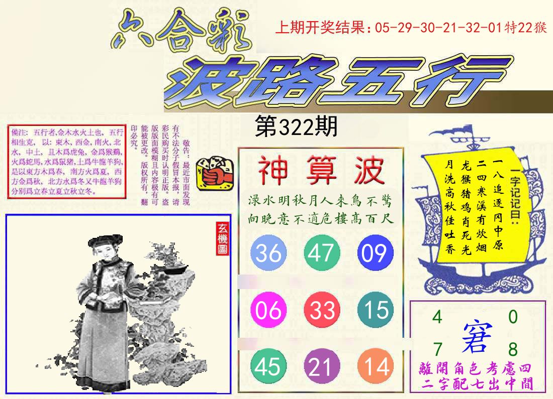 波路五行 第322期