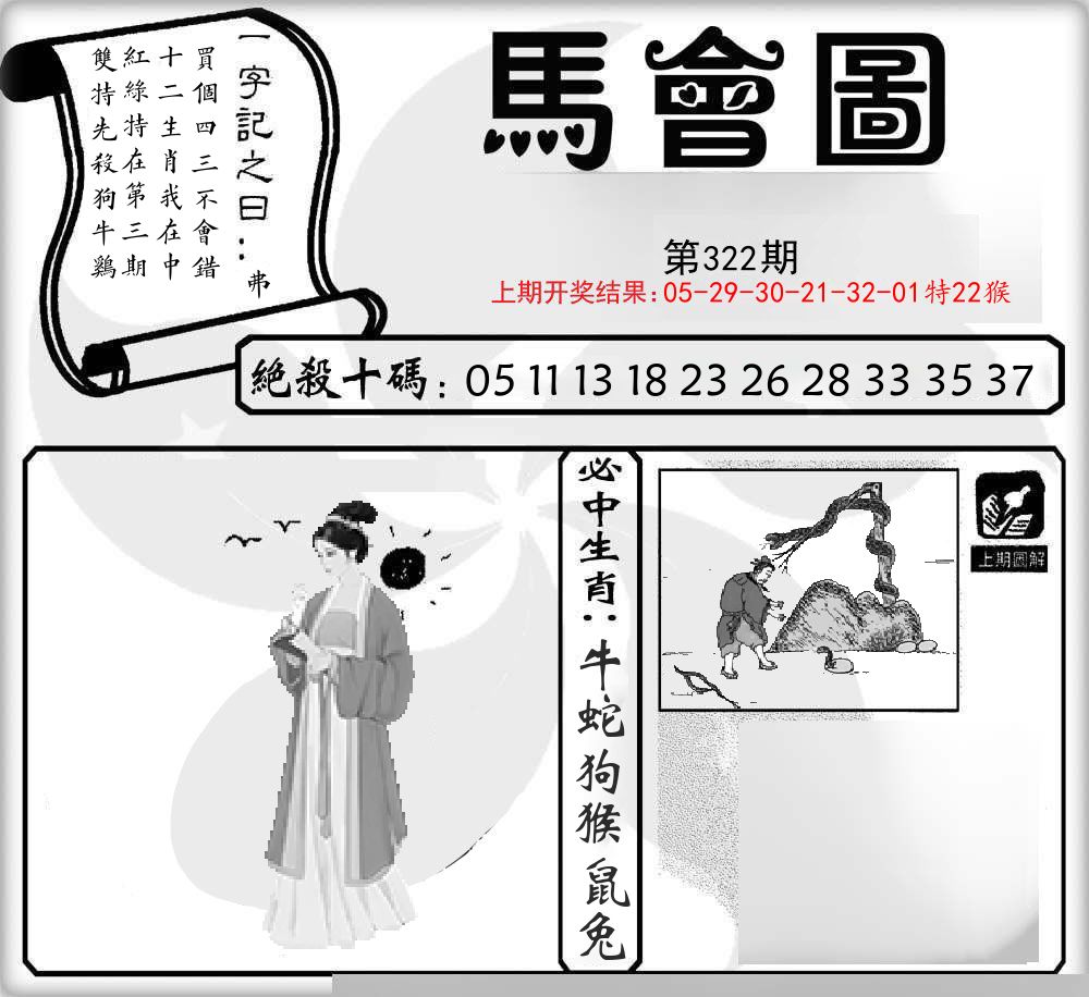 马会图 第322期