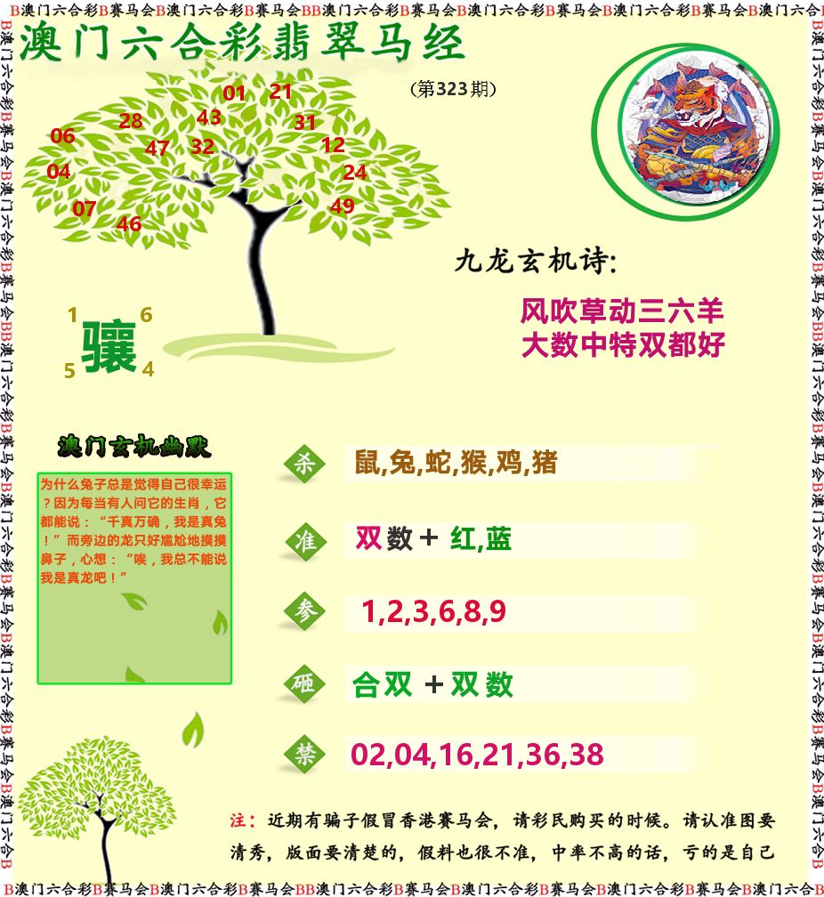 翡翠马经 第323期