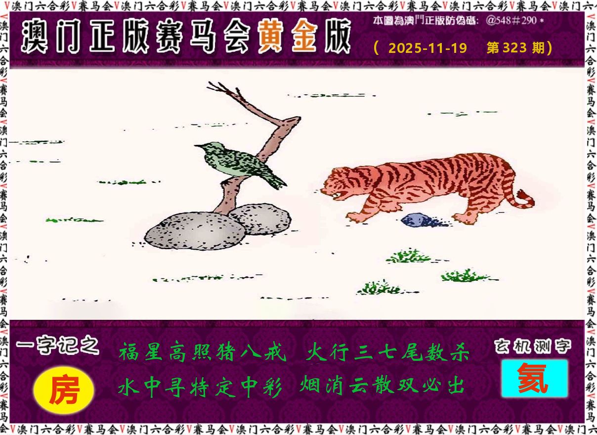 赛马会黄金版 第323期
