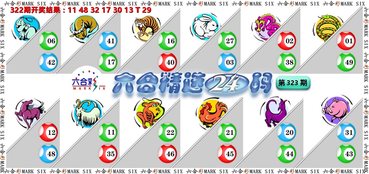 六合精选24码 第323期