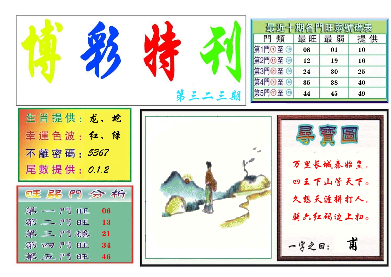 博彩特刊 第324期