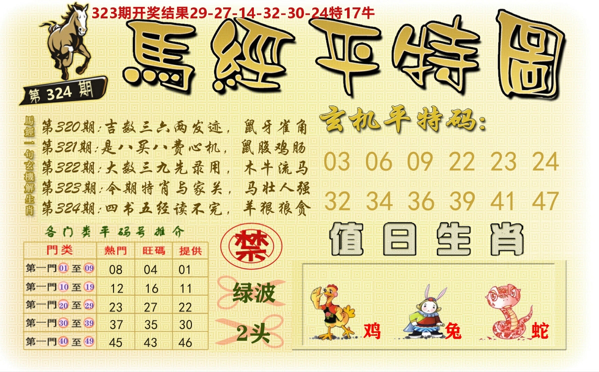澳门平特图 第324期
