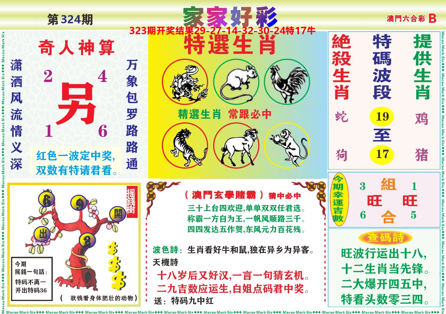 家家好彩B 第324期