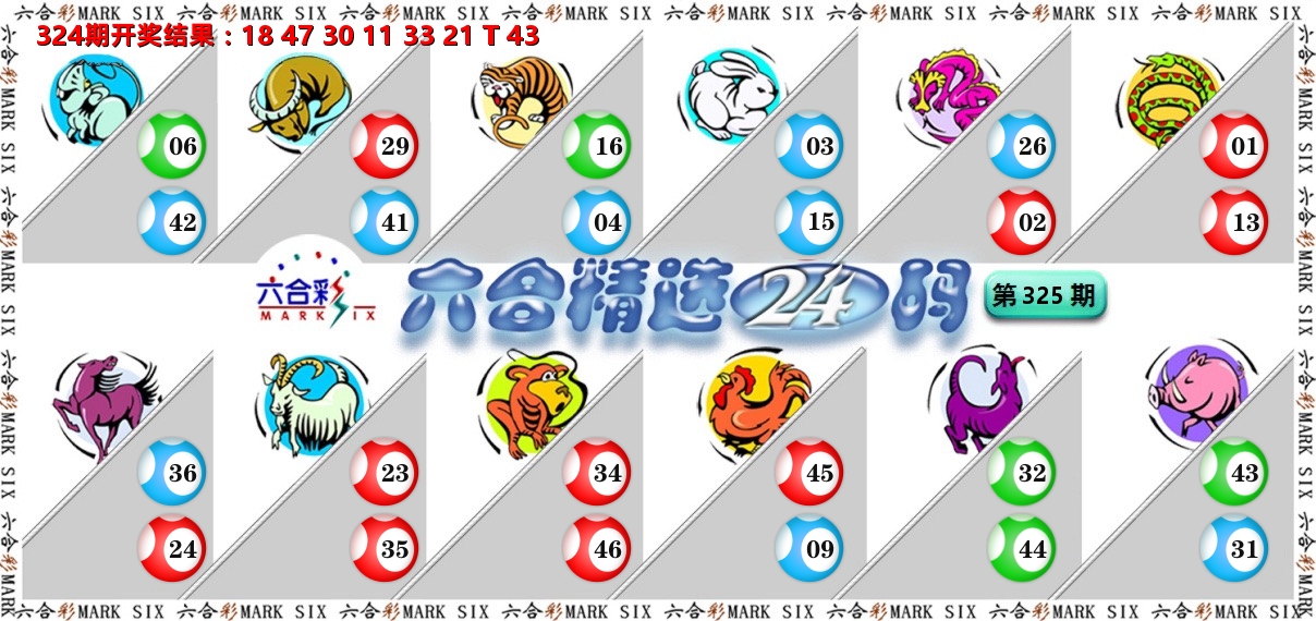 六合精选24码 第325期