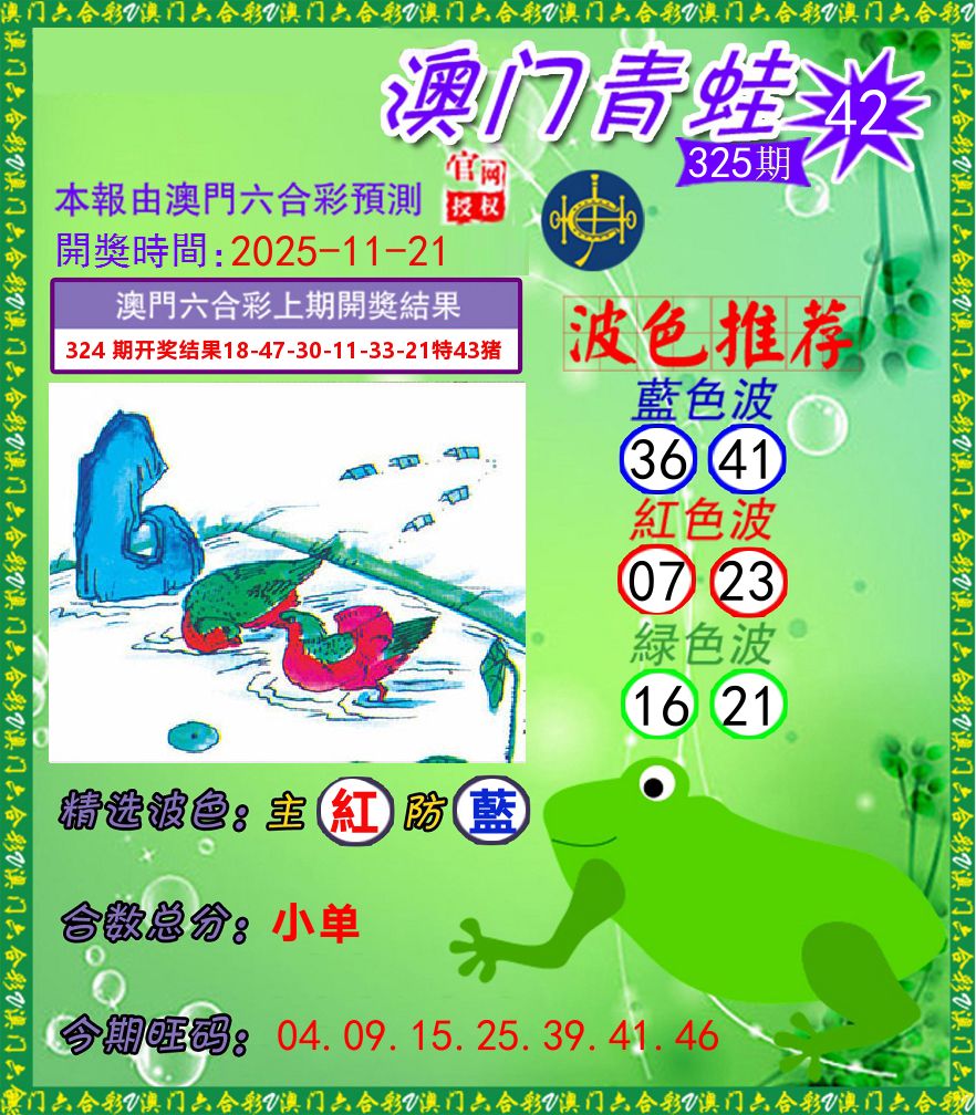 青蛙系列42 第325期