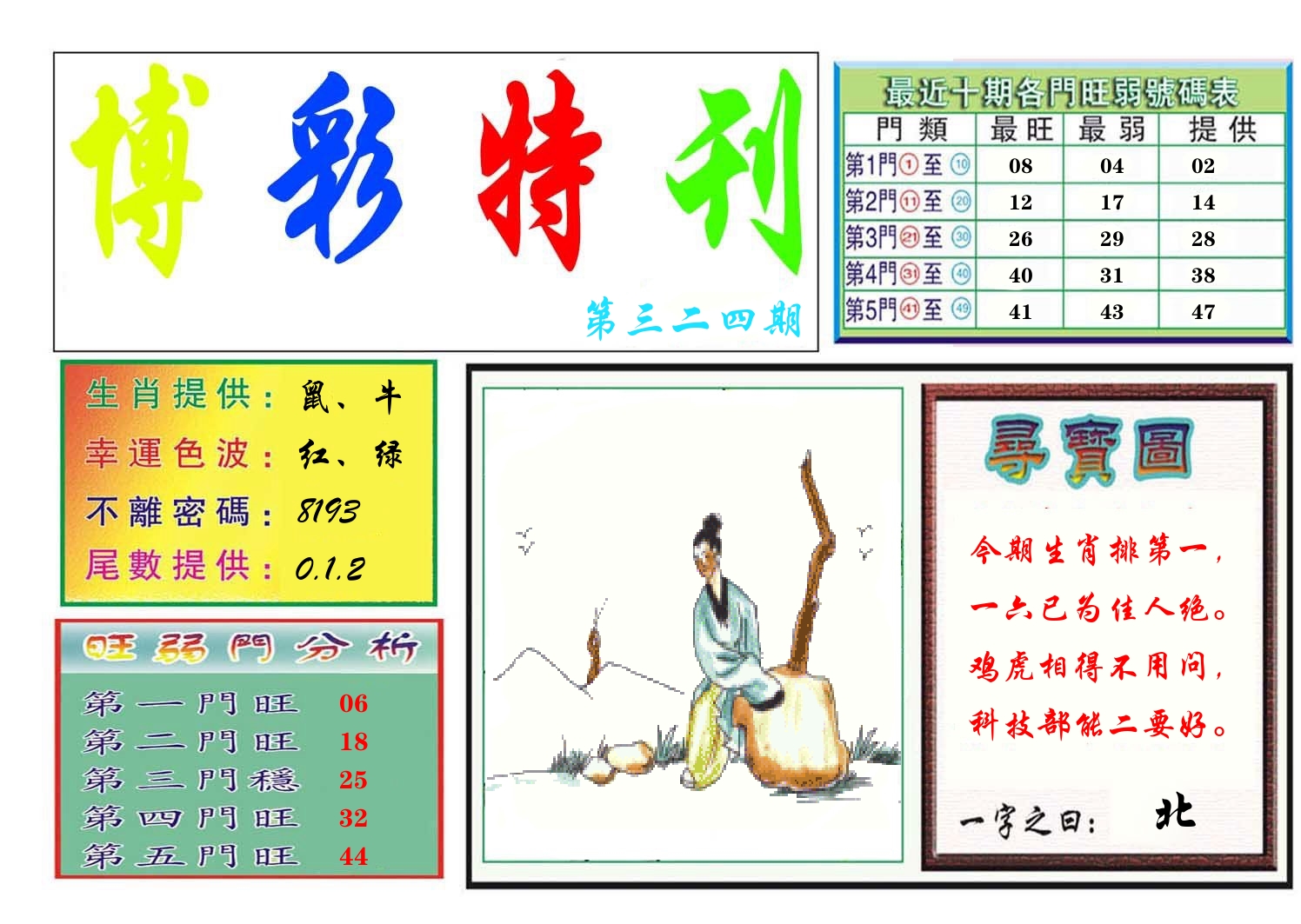博彩特刊 第325期