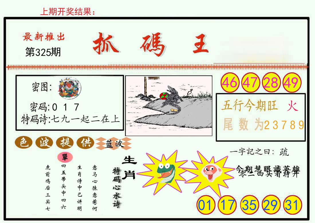 最新抓码王 第325期