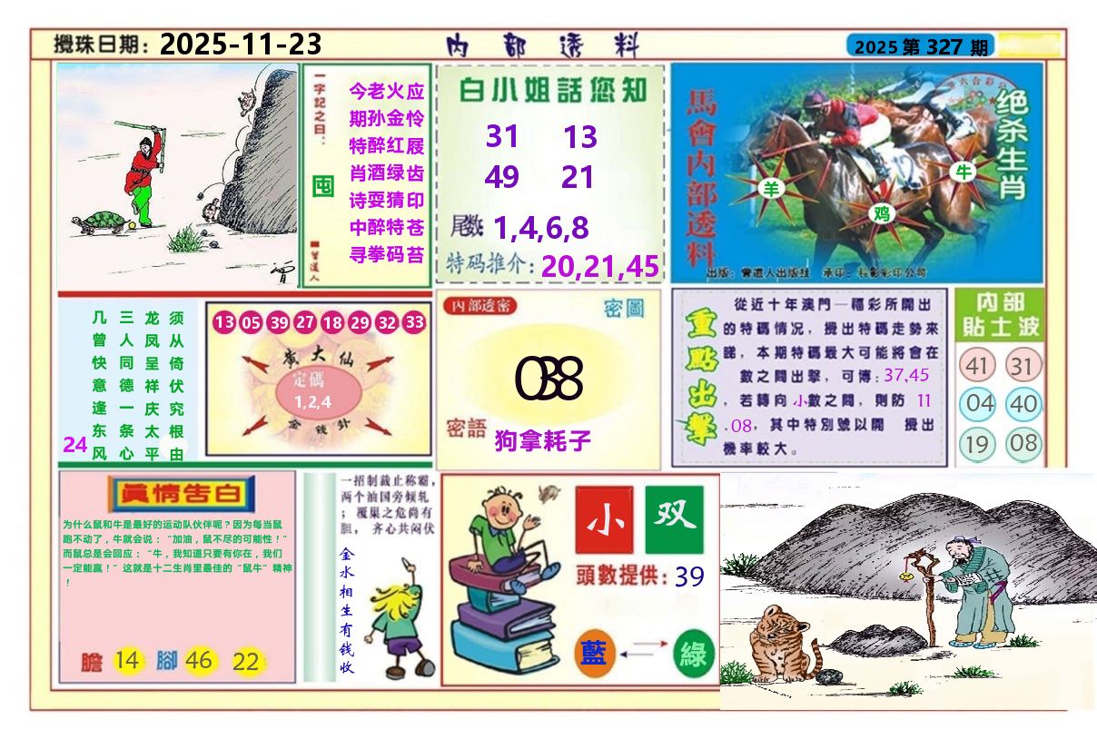 澳门内部透料A 第327期