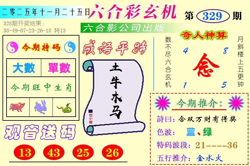 澳门六合玄机 第329期