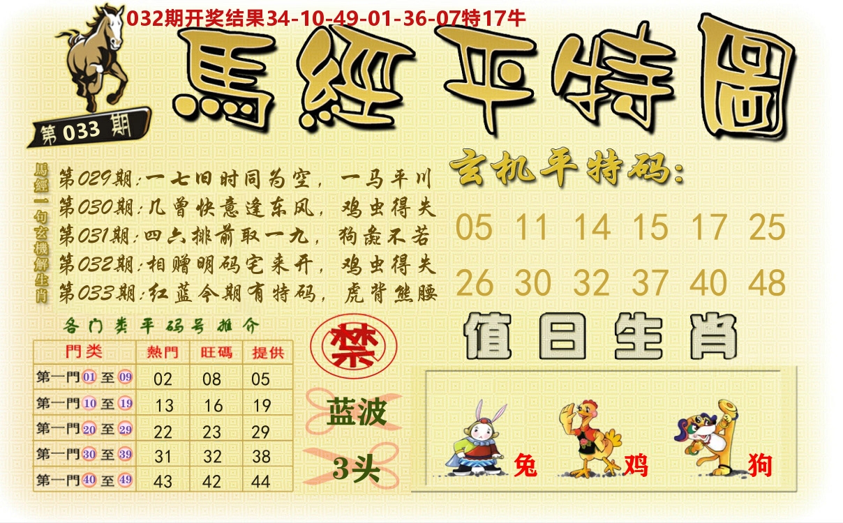 澳门平特图 第33期