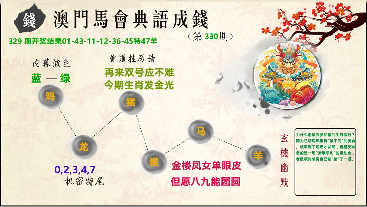 典语成钱 第330期