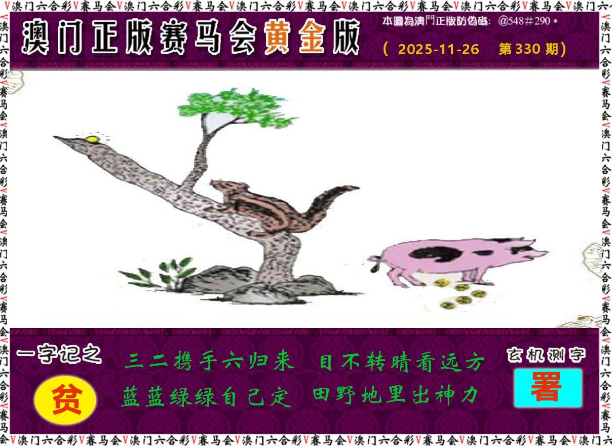 赛马会黄金版 第330期