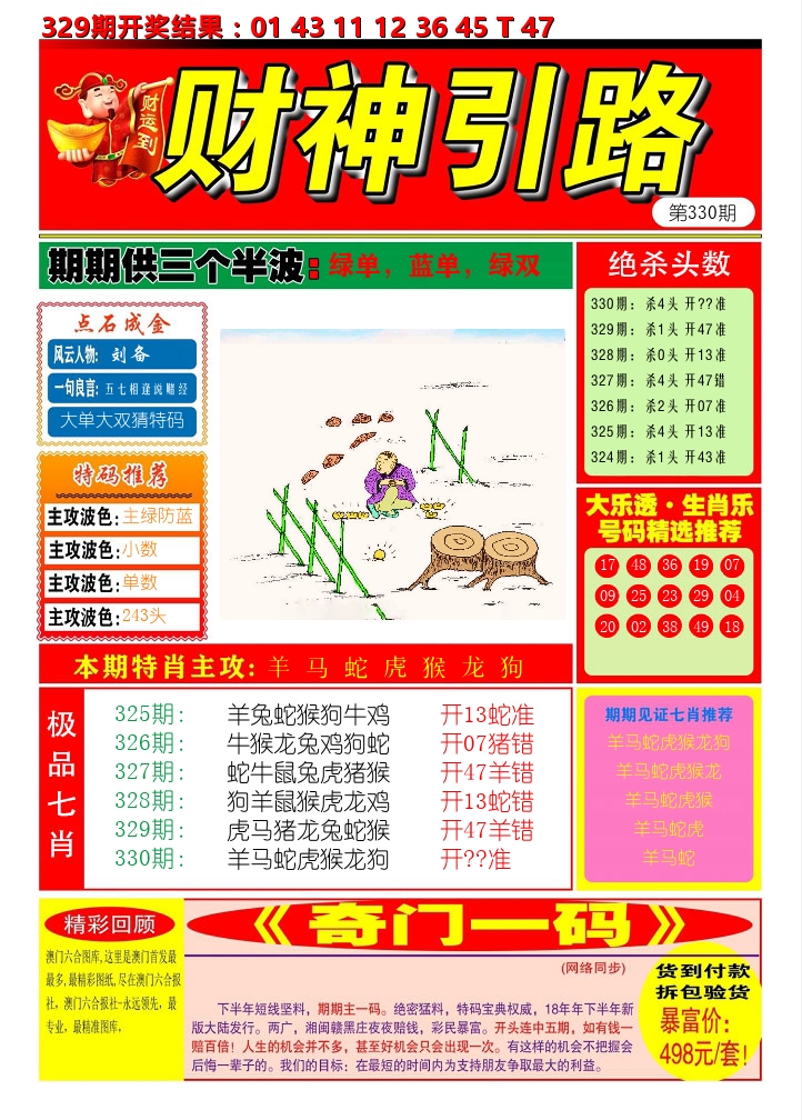 财神引路 第330期