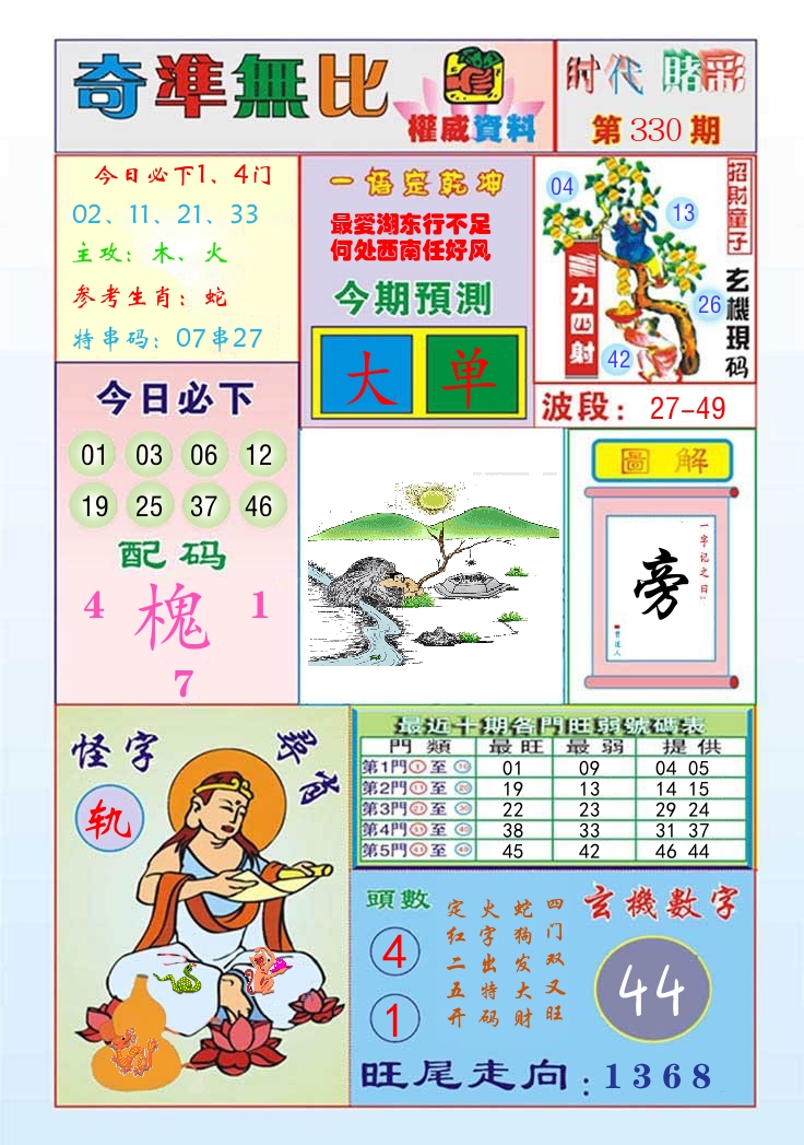 时代赌彩 第331期