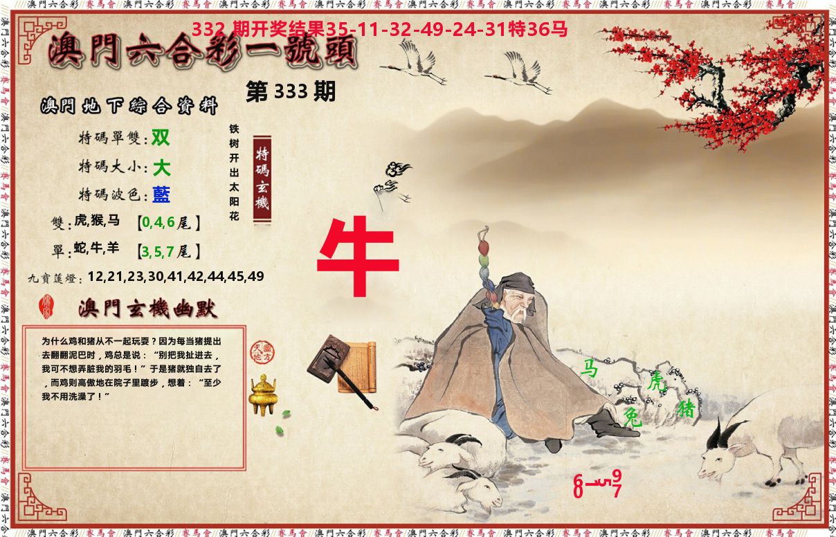 一号头 第333期