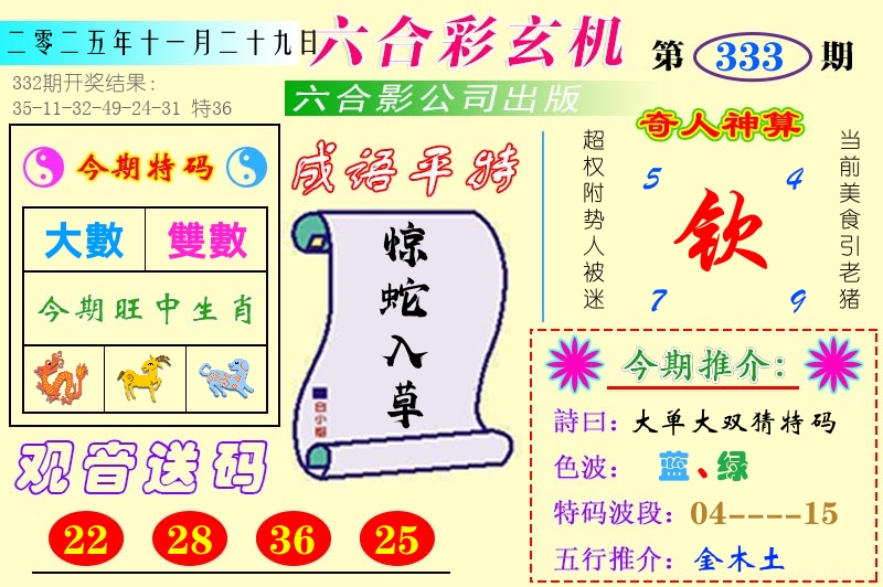 澳门六合玄机 第333期