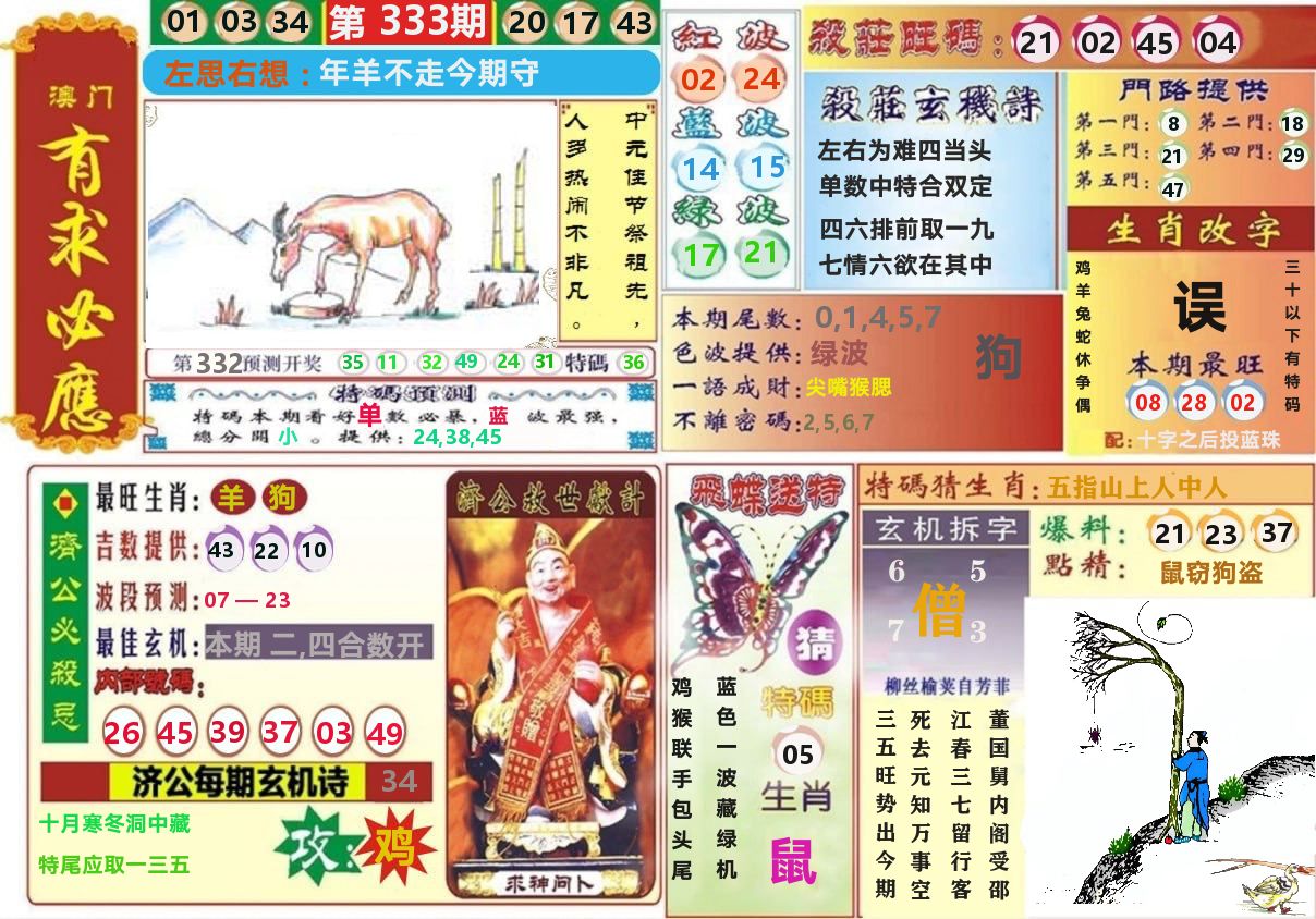 澳门有求必应 第333期