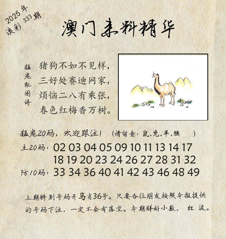 精华来料 第333期