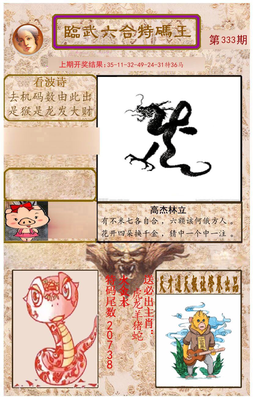 臨武六合特码王 第333期