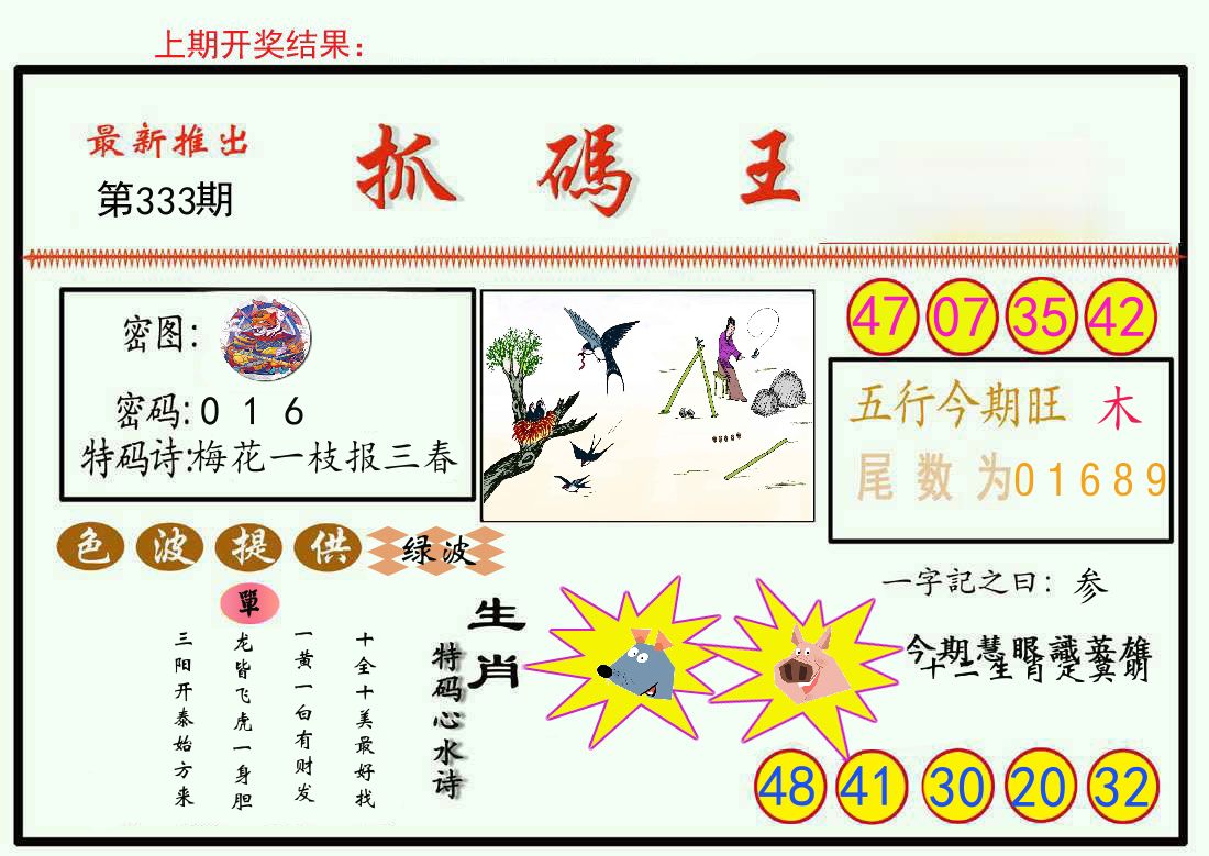 最新抓码王 第333期