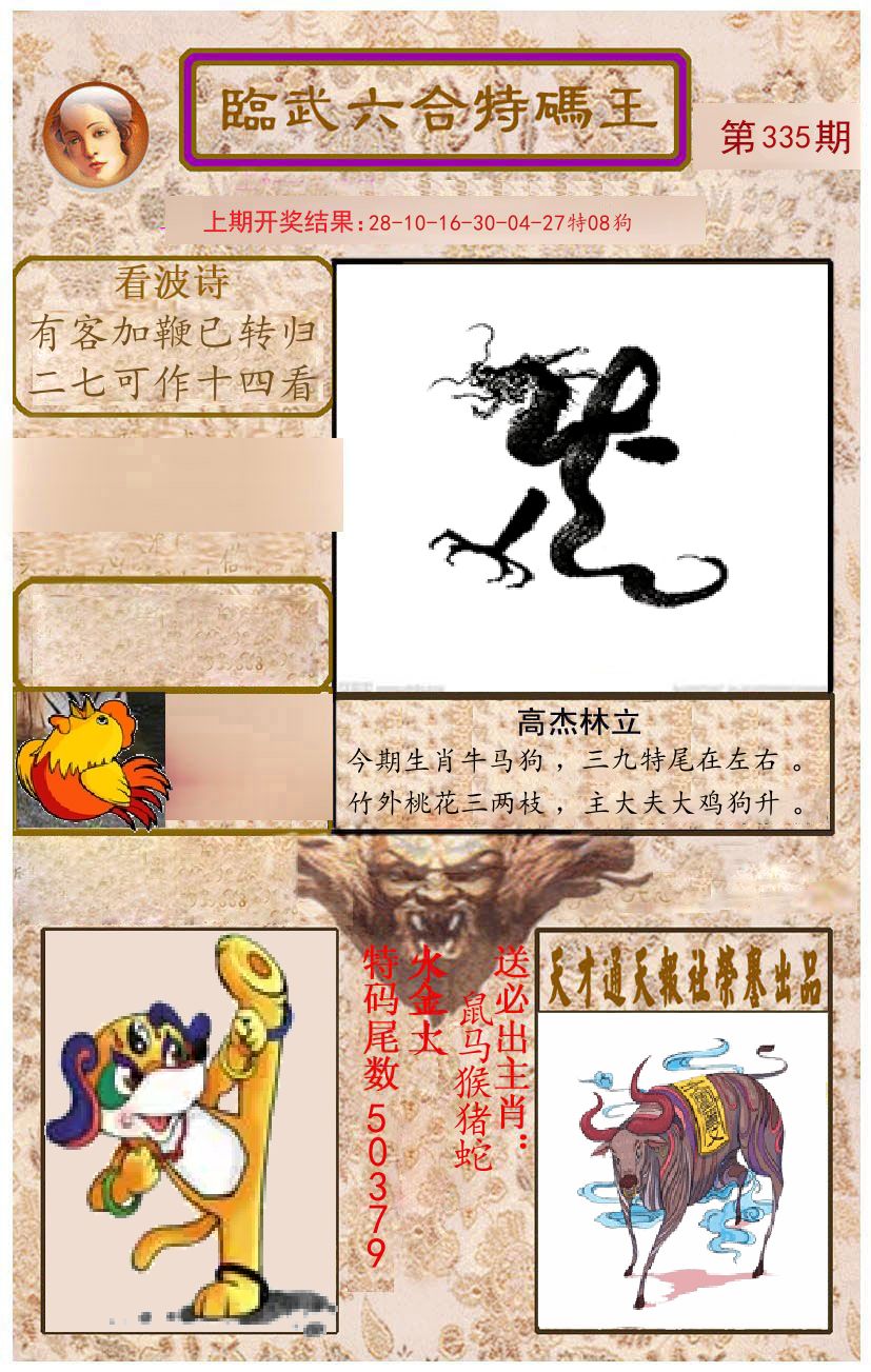 臨武六合特码王 第335期