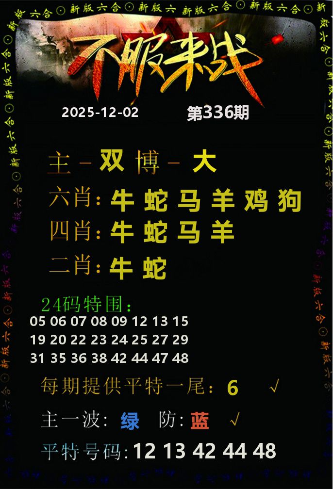 不服来战 第336期