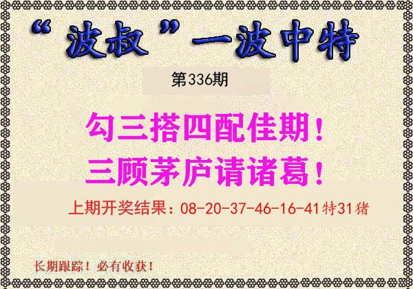 波叔中特 第336期