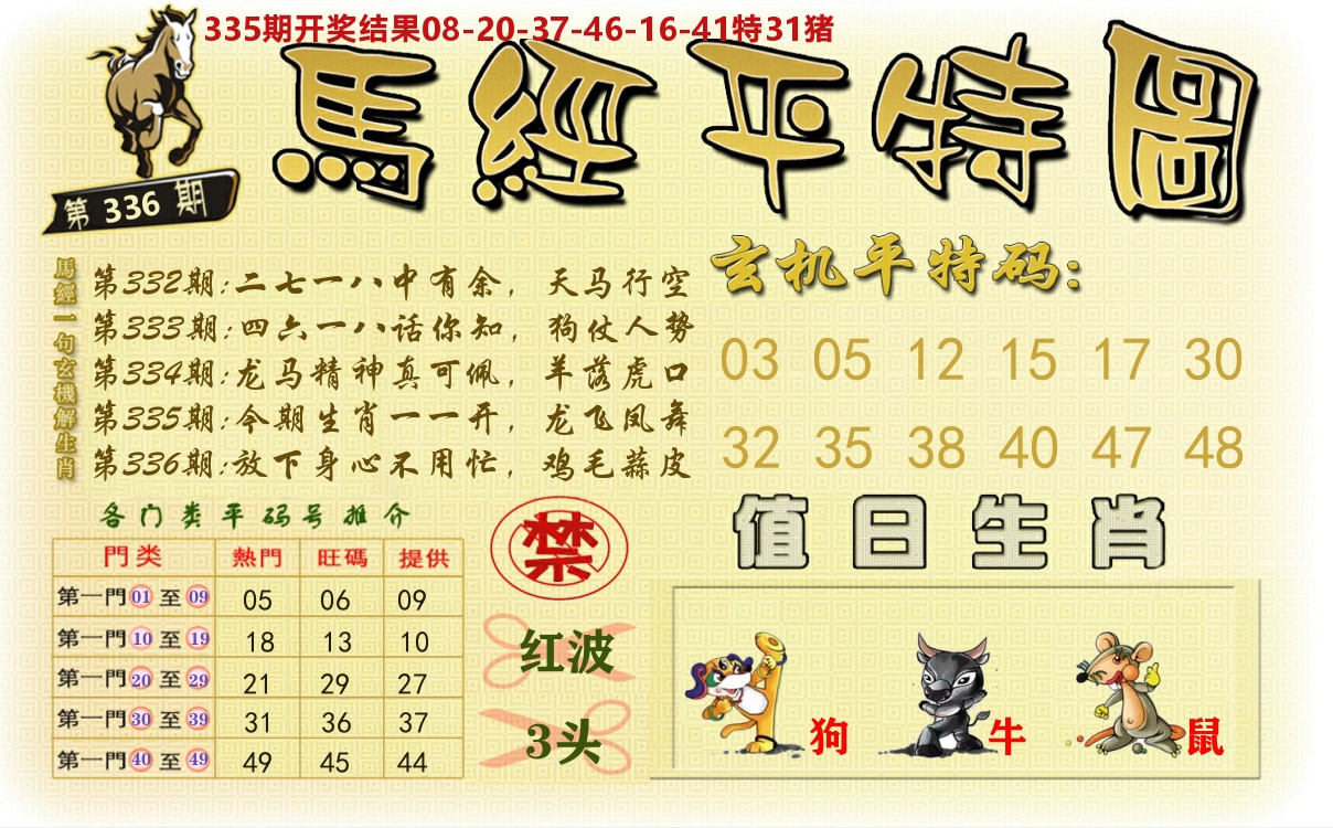 澳门平特图 第336期