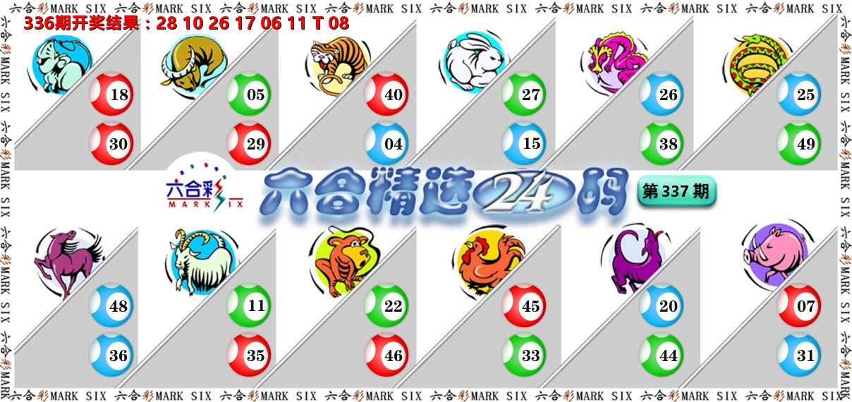 六合精选24码 第337期